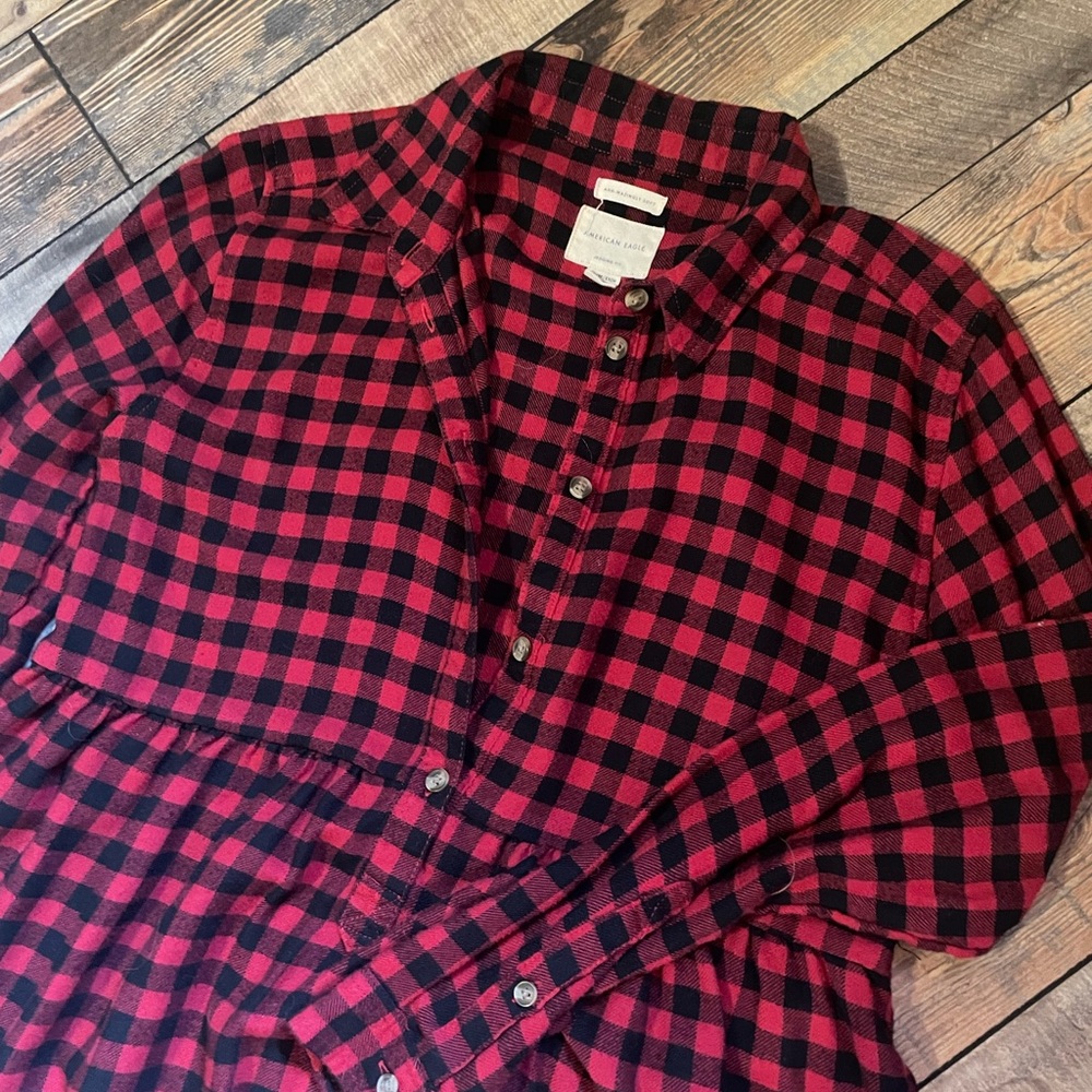 AEO babydoll flannel
